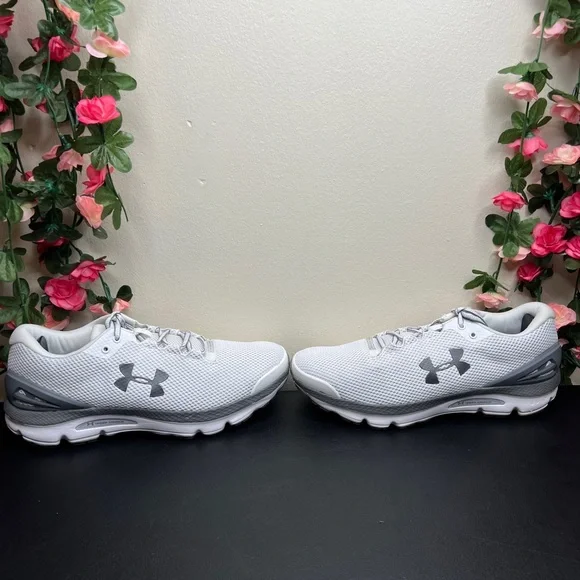 🌹 Under Armour Mens Charged Gemini 3023276-100 White Running Shoes Sneakers 9 - Picture 8 of 14